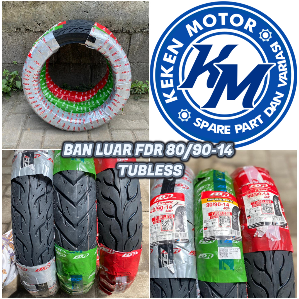 BAN LUAR MATC FDR 80/90-14 TUBELESS || BAN LUAR DEPAN MATIC FDR 80/90-14 TUBLESS