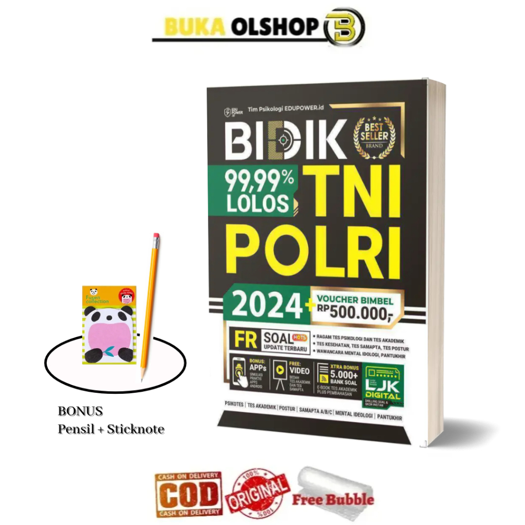 Buku TNI POLRI 2024 Bidik 99,99% Lolos TNI POLRI  Buku Bidik TNI POLRI 2024