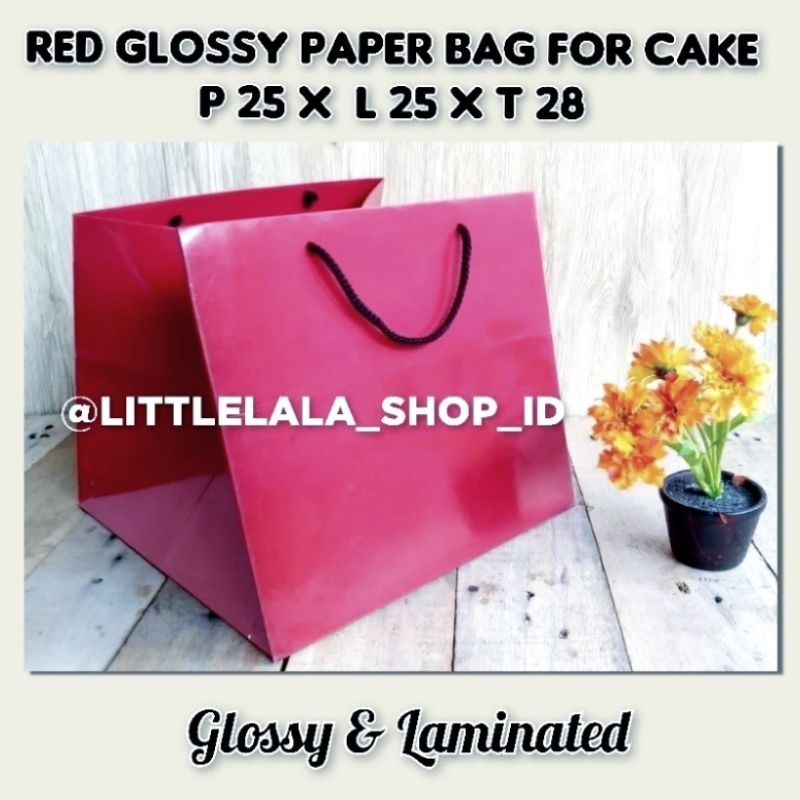 

Paperbag Cake Maroon 28x28x25cm /paper bag merah marun Glossy Paperbag / Paperbag Kue/paper bag Merah Maroon Polos kilat besar lebar/paperbag kue ultah/tas kado imlek/cod pekanbaru/tas kado glossy/tas natal christmas/imlek/tas hampers imlekl/tas hok