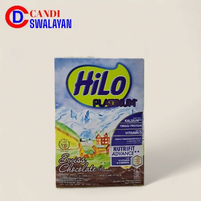 

Susu Bubuk HILO Platinum 420g (12Sachet@35g) Swiss Chocolate