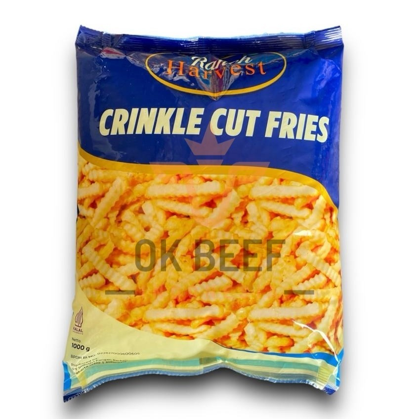

RANCH HARVEST Kentang Goreng French Fries 1Kg Halal MUI - CRINGKLE CUT