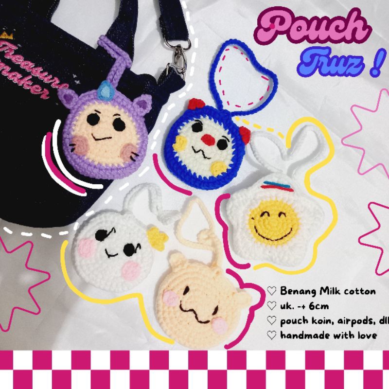 pouch case truz treasure tempat airpods, uang koin