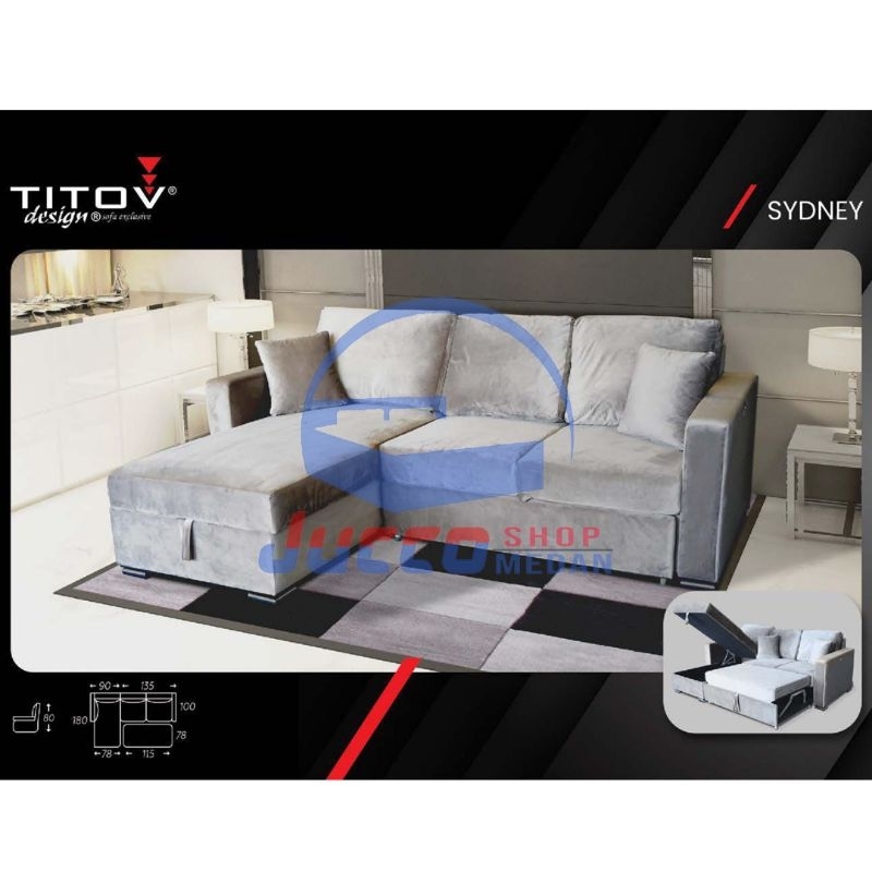 Sofa Bed Titov Sydney - Sofa Santai Titov - Sofa Tamu Minimalis - Sofa Keluarga - Sofabed Garansi 5t