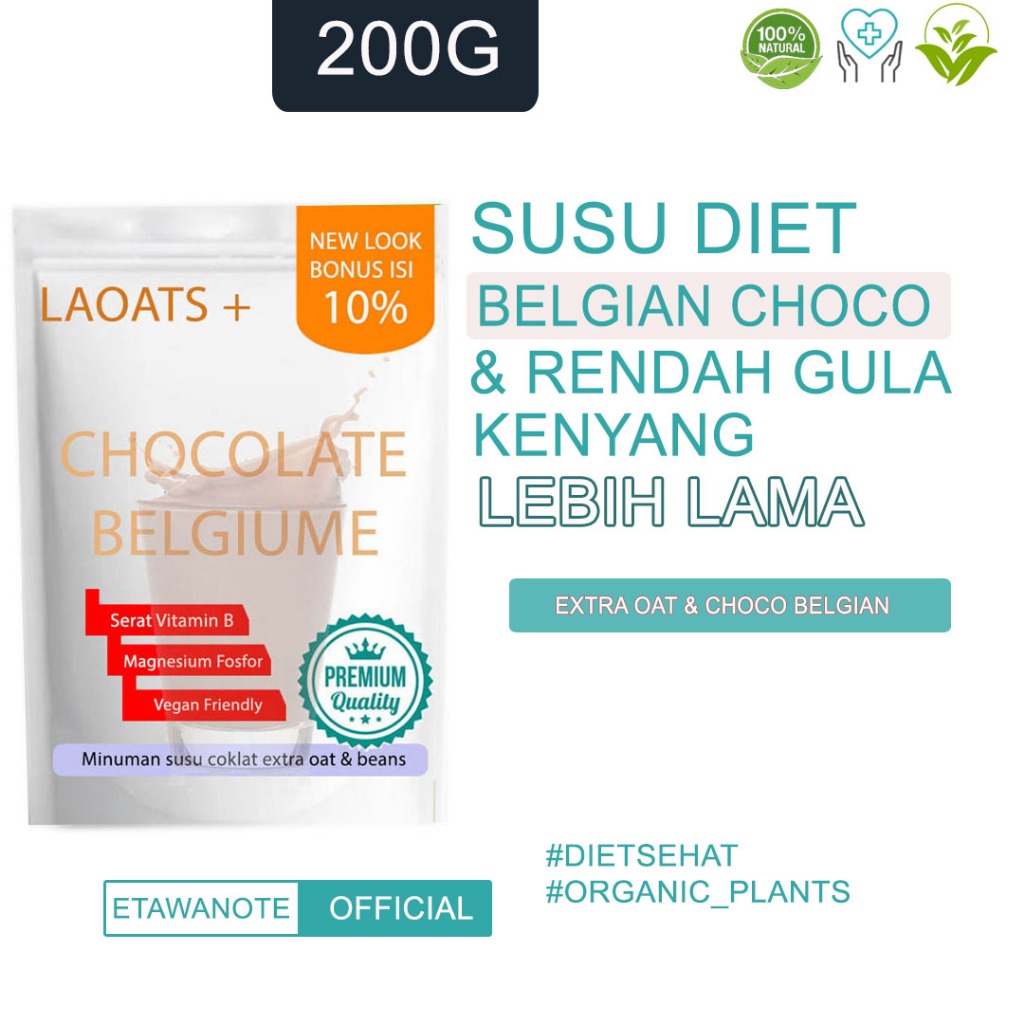 

Susu Coklat Pelangsing diet penurun Berat Badan Susu Rendah Lemak Low Fat Oatmilk Susu diet pengganti makan Laoats