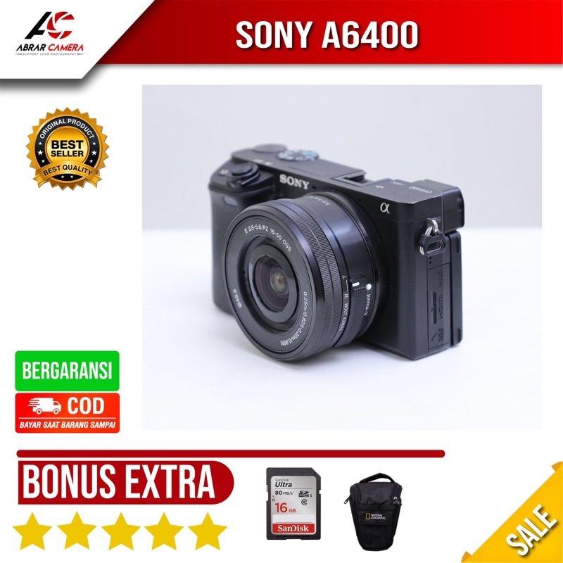 Kamera Mirrorless Sony A6400 SC Rendah Bekas Like New