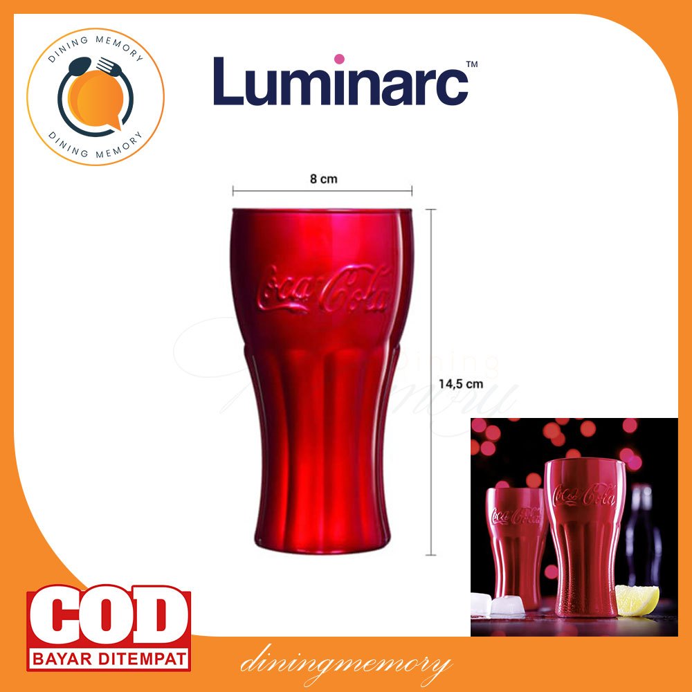 Luminarc Gelas Tumbler Coca Cola 370ml per Pcs