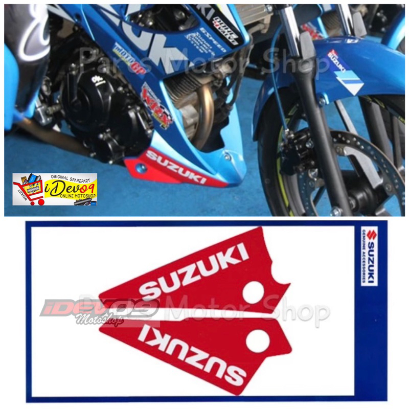 Stiker Set Under Cowling Team Suzuki Sayap Bawah Satria Fu Facelift Raider 150 SGP