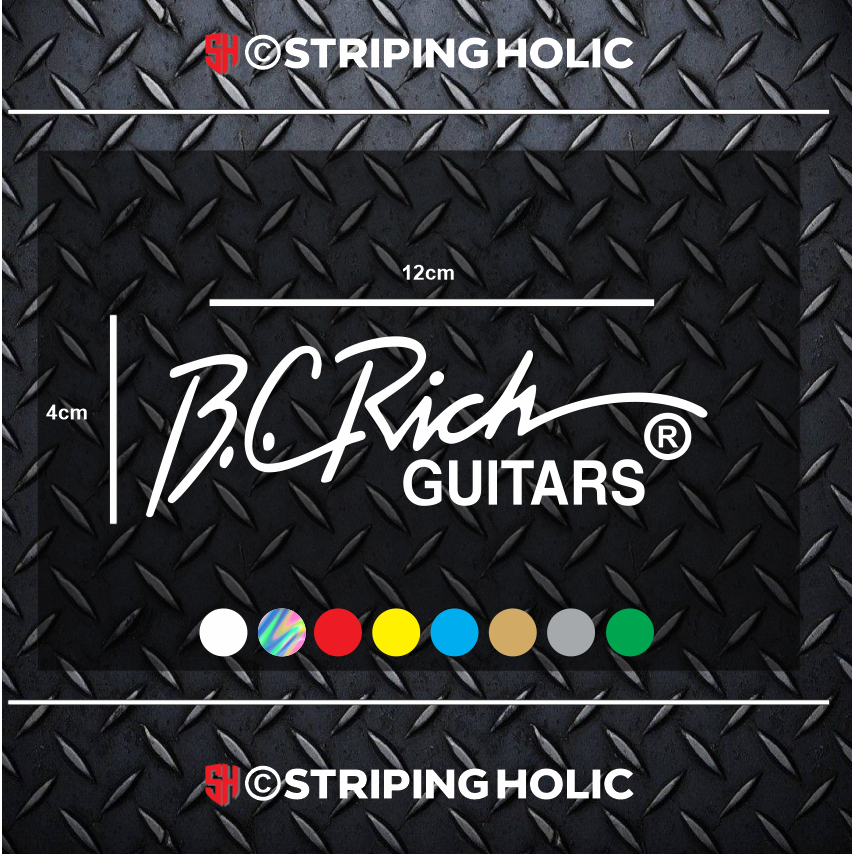 Stiker Cutting B.C. Rich Guitars