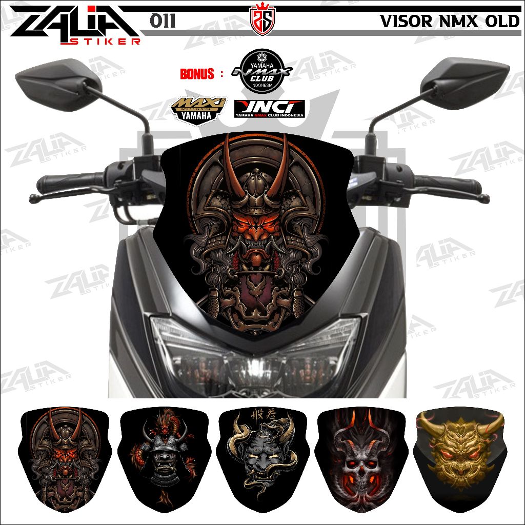 Stiker visor Winshield yamaha  Nmax Old 155  2015-2019 SAMURAI  KEREN (011) / stiker  Winshield  gam