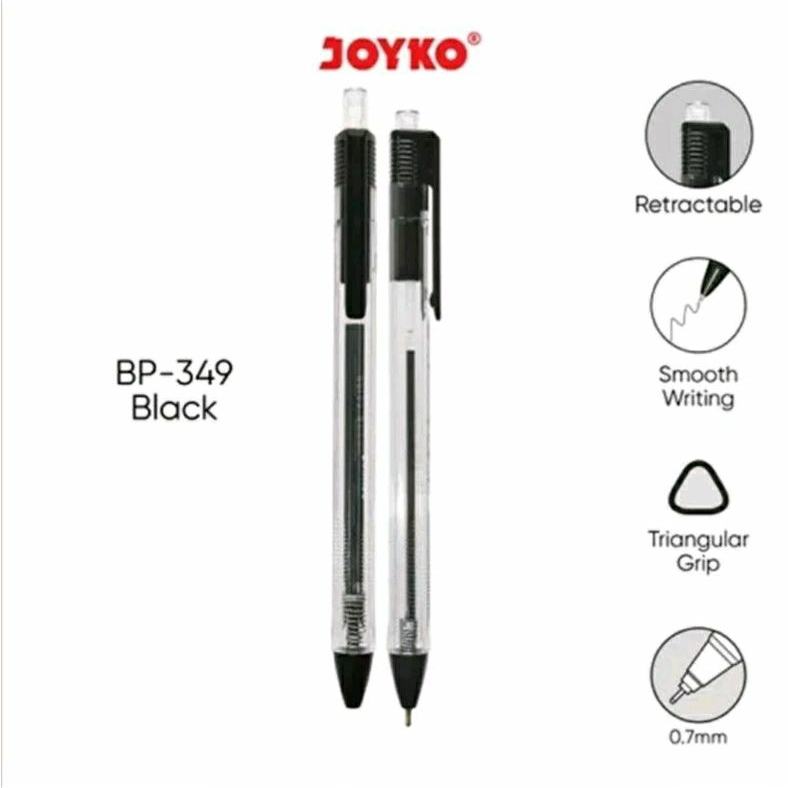 

Pulpen Joyko Vokus BP-349 Transparant 0,7mm (isi 12 pcs)