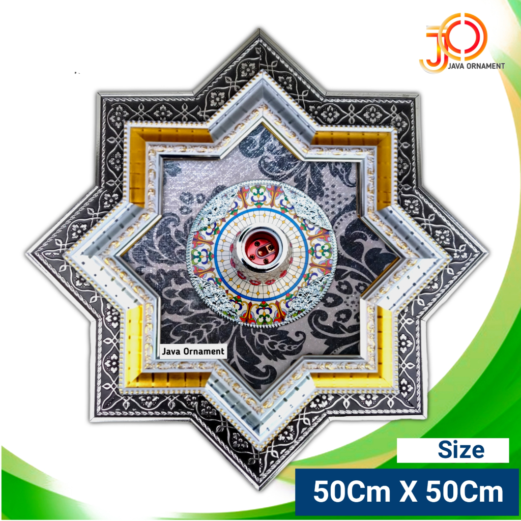 Fitting Hias Ornamen Lampu Plafon Pvc 50cmx50cm Artistik Rumah Minimalis Bahan Figura