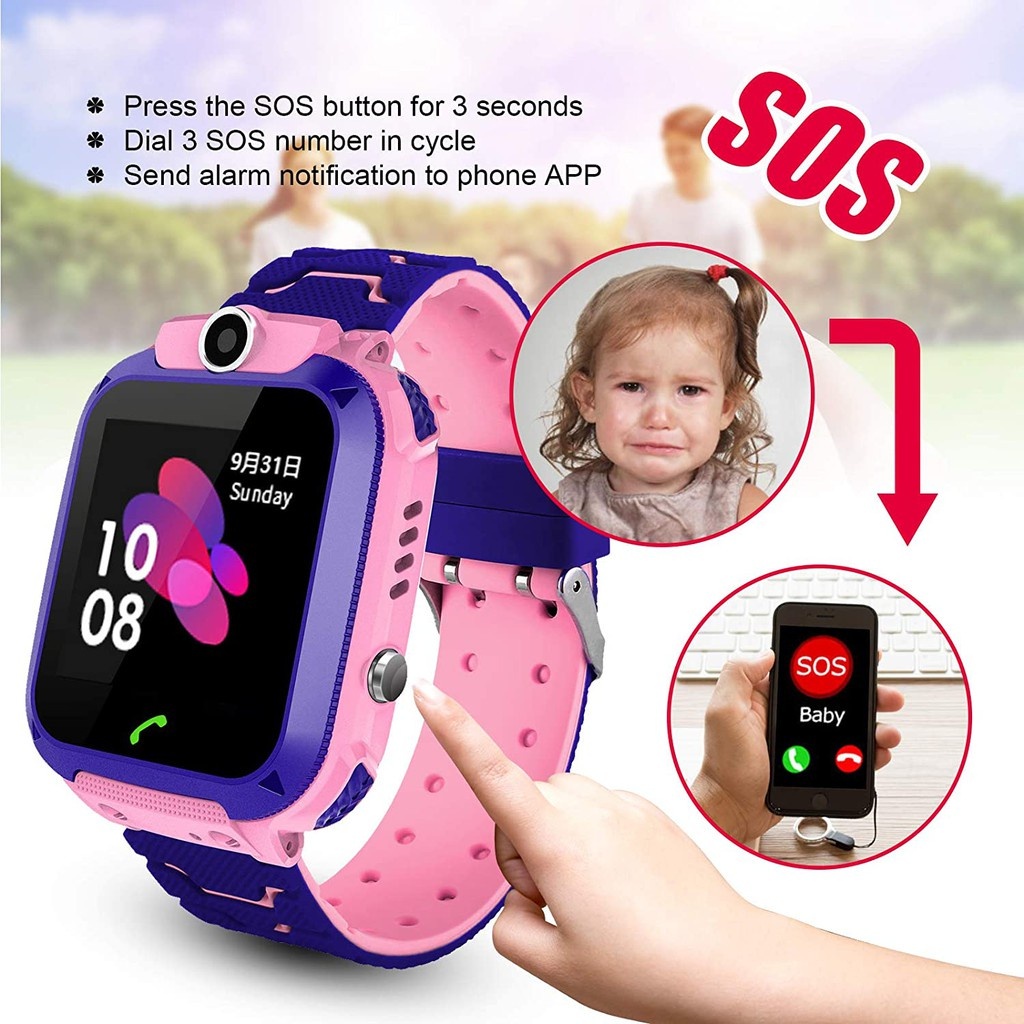 Imo Anti Air IP67 Jam tangan anak telepon - anak Gps Digital Smartwatch anak Waterproof Kids Smart Watch-7