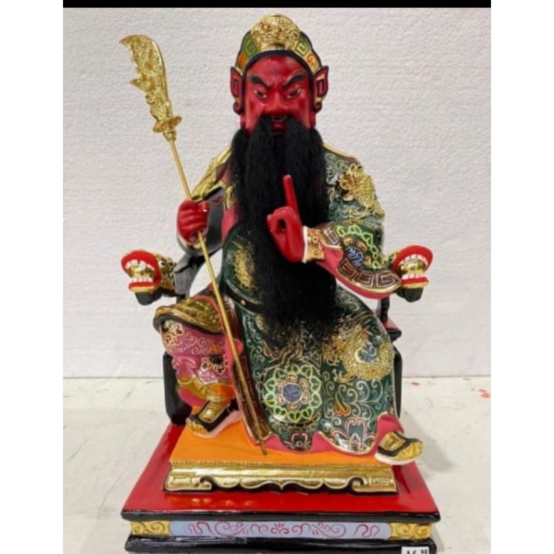 patung dewa kwan kung /kwan kong- 16inch kayu -l24