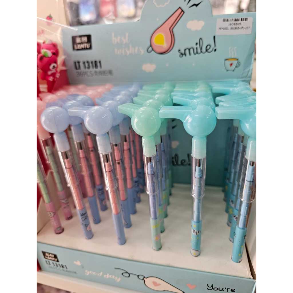 

Pensil/Pencil Susun Pluit Fancy Warna Warni Murah