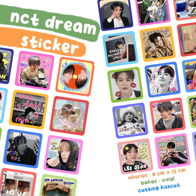 

NCT Dream sticker sheet cute journaling scrapbook planner kpop stiker bujo