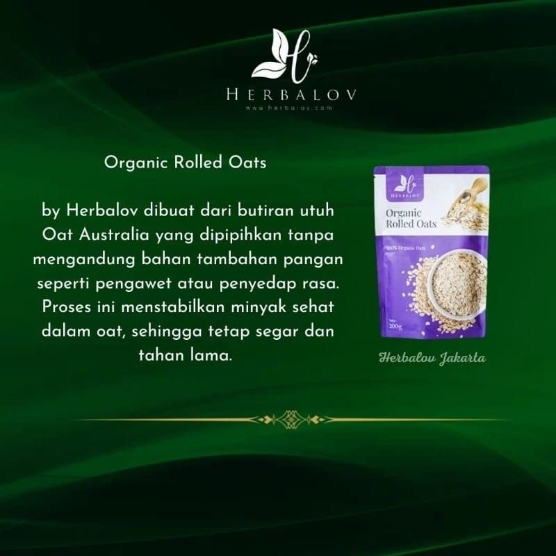 

Organic Rolled Oat Herbalov | Organic Oat