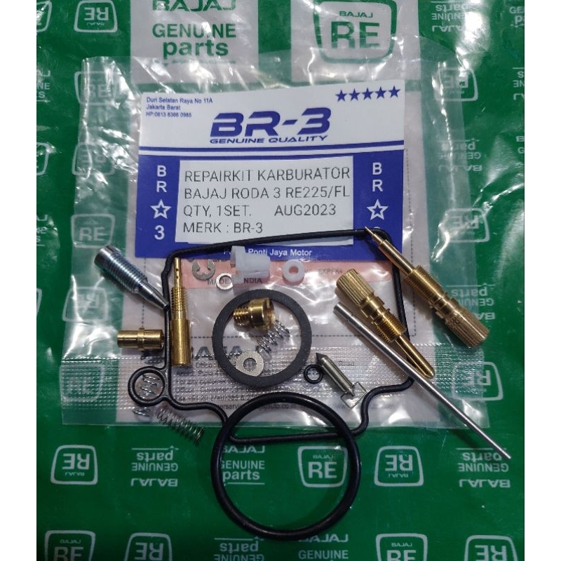 repair kit karburator bajaj Busi 2 FL/ Bajaj RE225 Bajaj Roda tiga BBG CNG BAJAJ BIRU