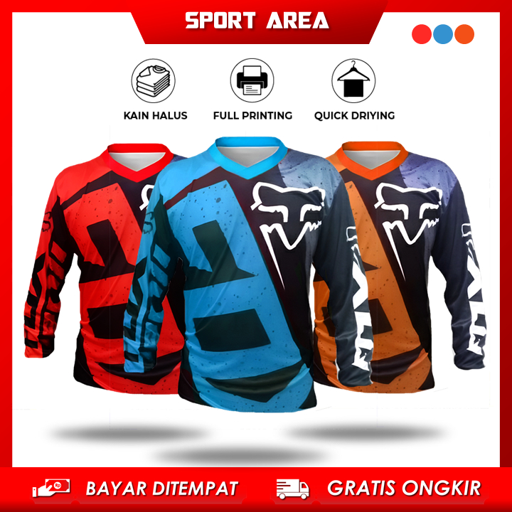 Baju Gowes Jersey Sepeda Kaos MTB Mountain Bike Fooxz2