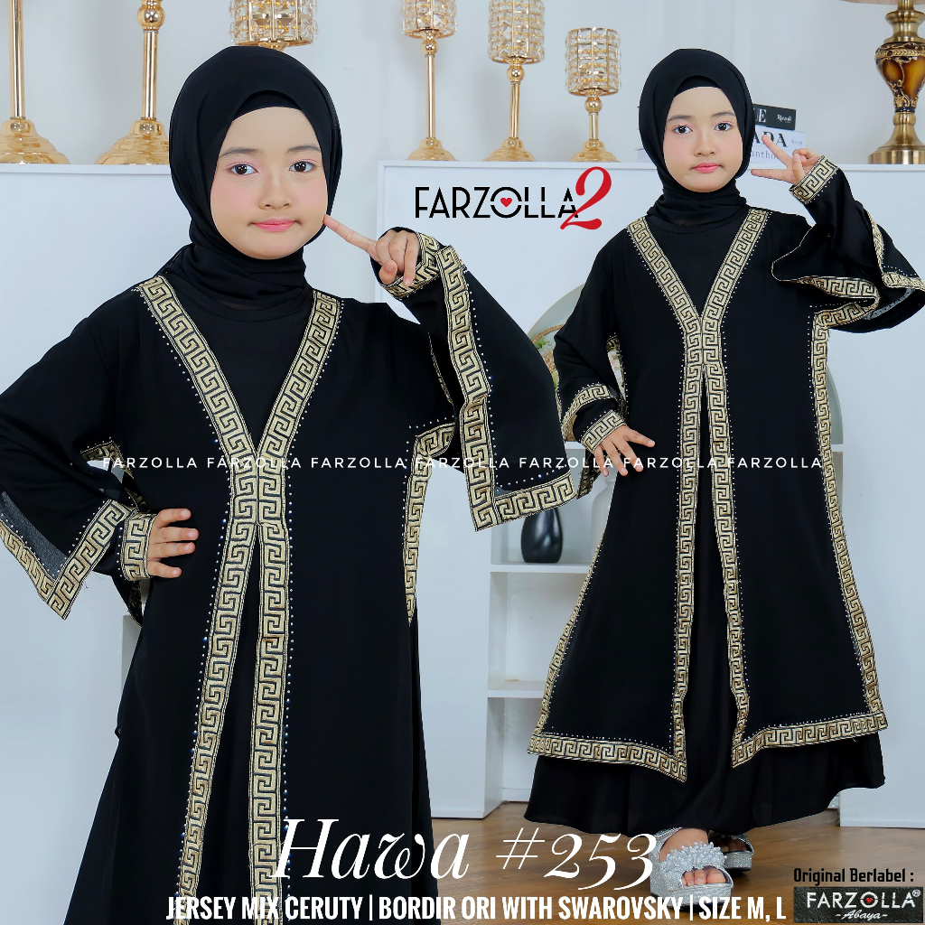 253 Gamis Abaya Jersey Mix Ceruti Aplikasi Mote dan Bordir Ori M-XXL