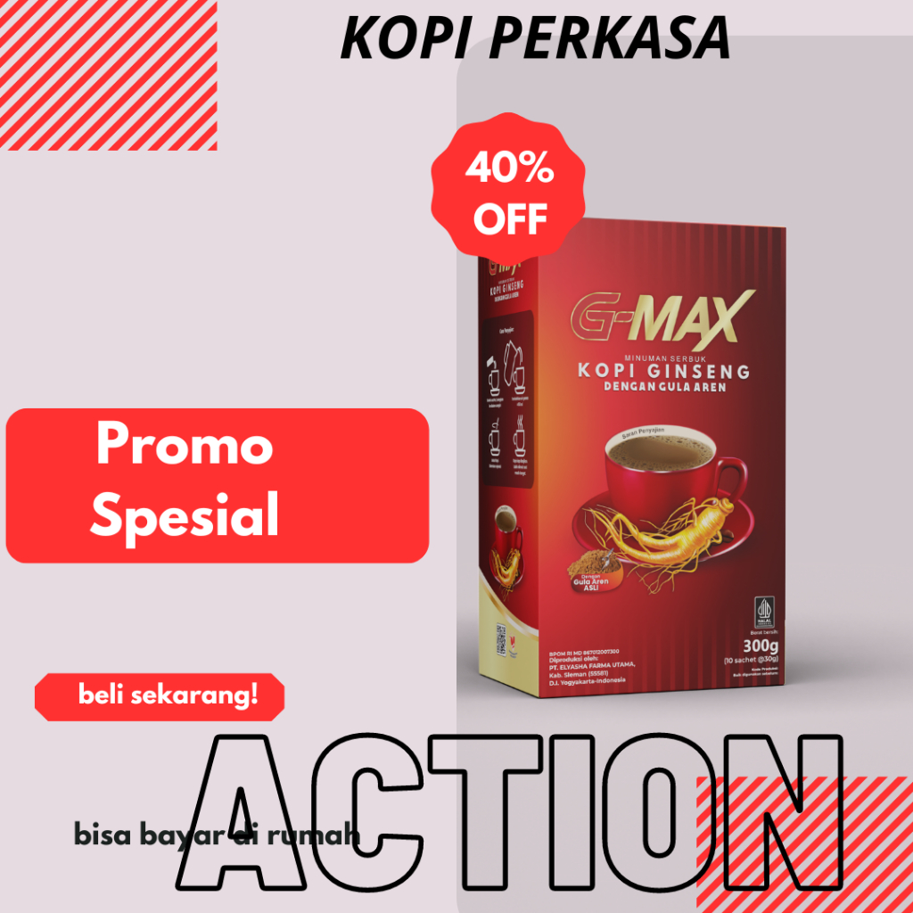 

G-MAX Kopi Kuat Tahan Lama 100% Original Tanpa Efek Samping Herbal Meningkatkan Stamina Pria