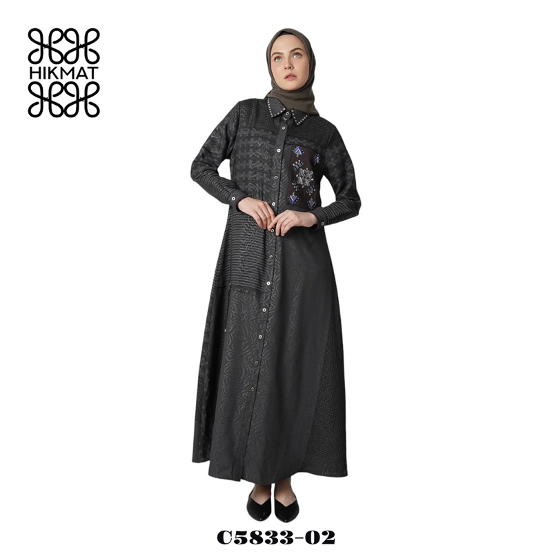 ABAYA HIKMAT FASHION ORIGINAL C5833-02