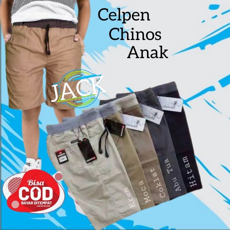 Celana Pendek Anak laki laki Chino Murah Bahan Katun Celpen Chinos Cowok  Umur 5 - 12 tahun Promo Ce