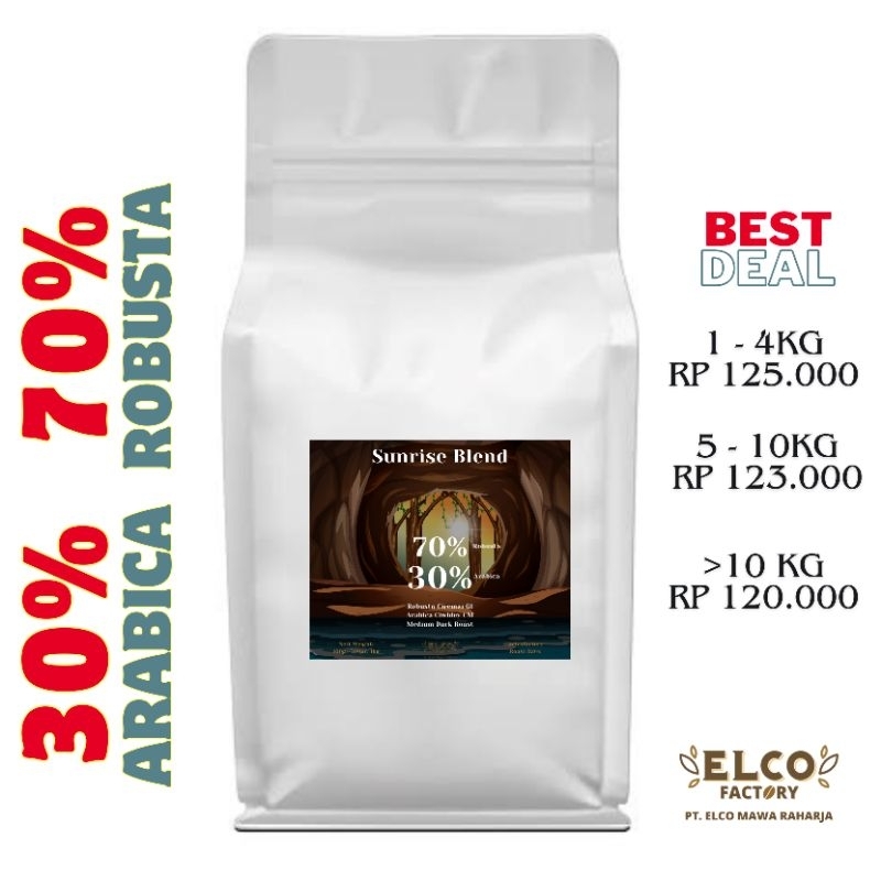 

Sunset Blend Espresso Based 30A/70R Coffee