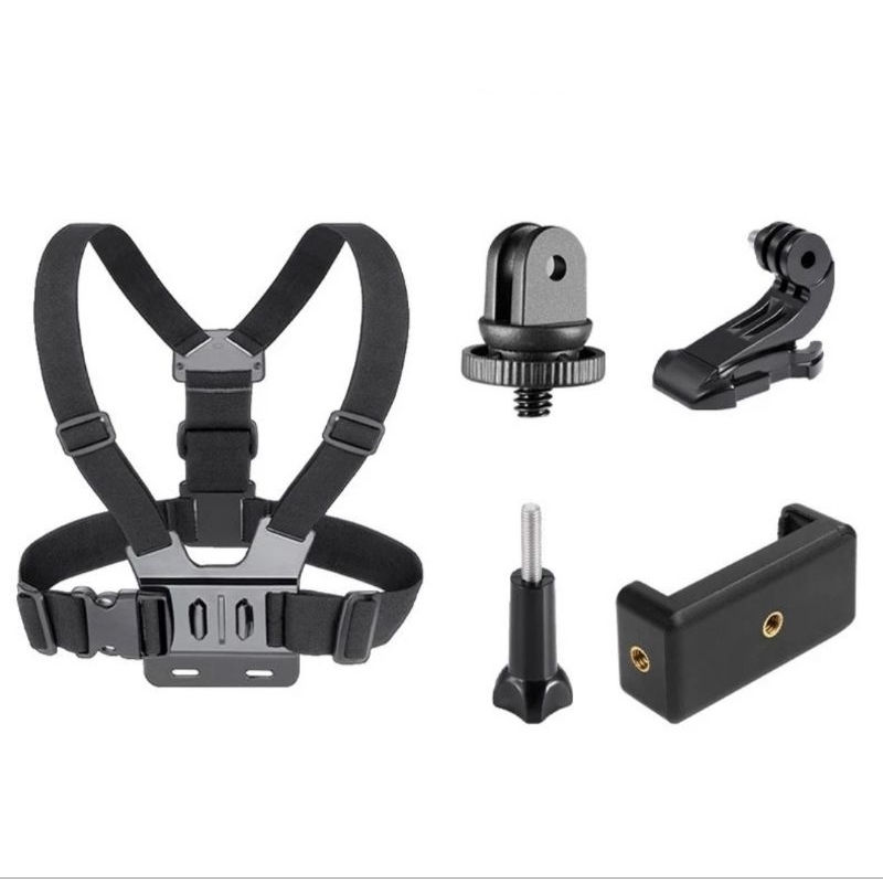 Murah 5PCS/Body Chest Strap Tali Dada Handphone & Mount Kamera Body Belt Holder HP Clip Clamp Smartp