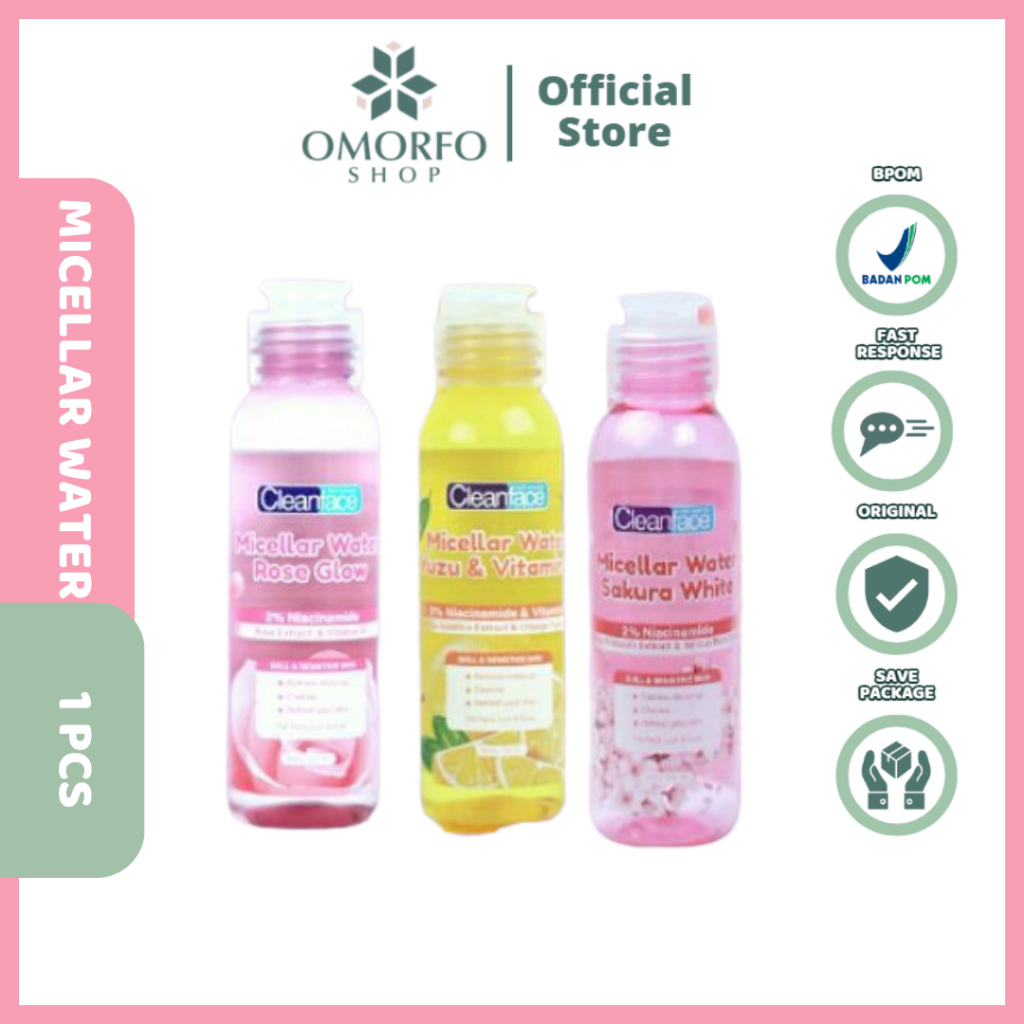 [Omorfo] MICELLAR WATER CLEANFACE 250ML | MICELLAR WATER PURBASARI CLEAN FACE