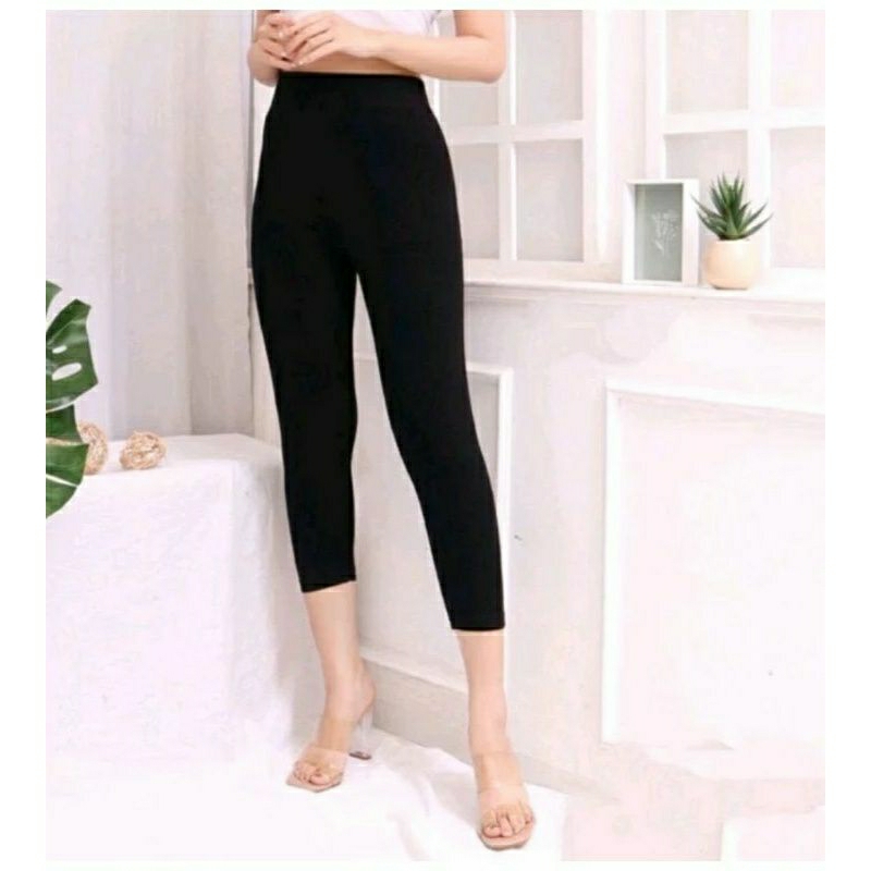 New Legging Wanita Tebal 7 per 8 jumbo Polos / Legging murah