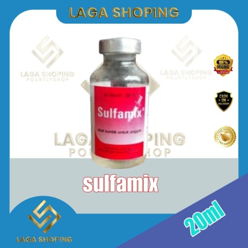 SULFAMIX 20 ML OBAT SUNTIK AYAM SAKIT CRD NGOROK BY MEDION