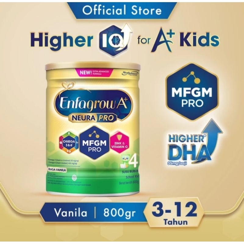ENFAGROW 4 A+ VANILA 800GR - SUSU FORMULA PERTUMBUHAN ANAK