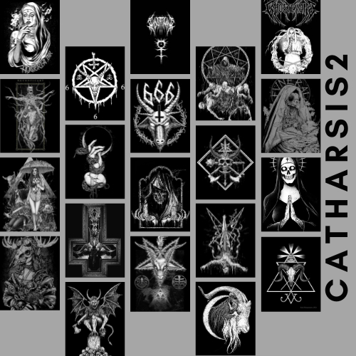 [ 20 PCS ] Poster Catharsis 2 | Dekorasi Dinding Kamar Aesthetic Hitam Putih | Hiasan Kamar