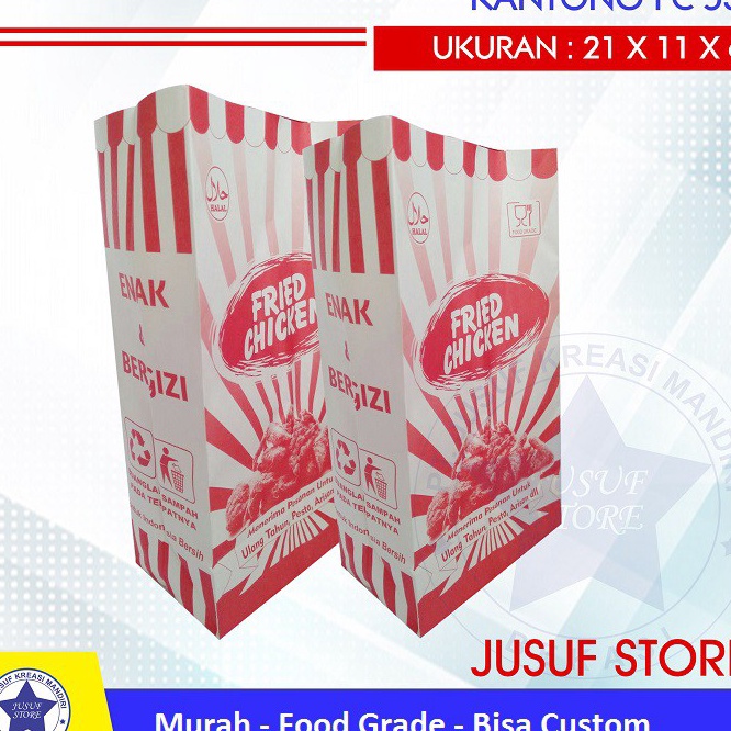 

Diskon Hebat Belanja Tanpa Ragu Paperbag FC Kantong Fried chicken isi 1 pcs