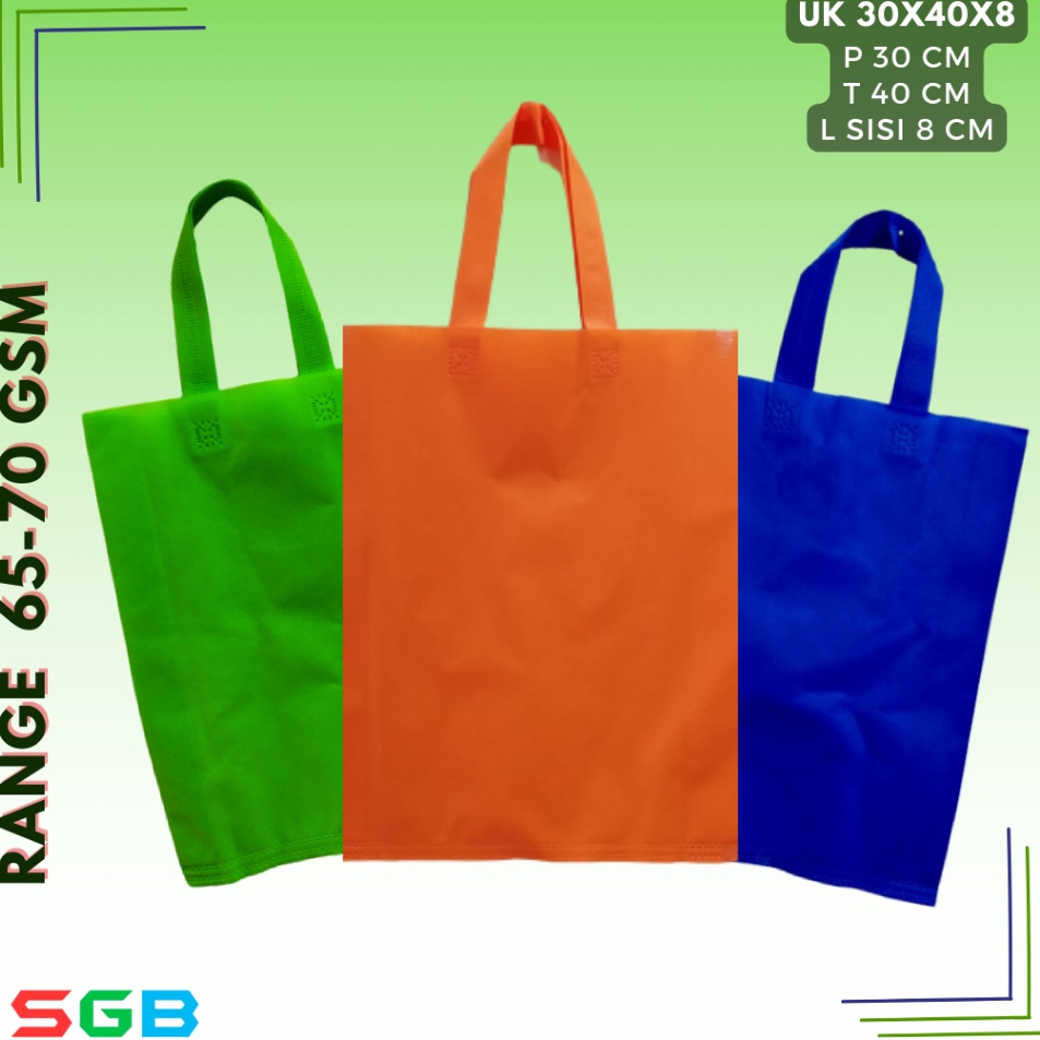 

Diskon GilaGilaan Segera Dapatkan 1lusin 12pcs PaHe PAket HEmat Goodie Bag Handle uk 3x4x8 kain 7gsm Tas Spunbond