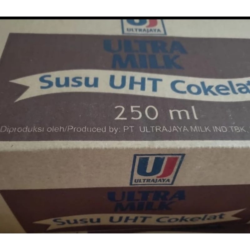 

susu uht ultra milk coklat 250 ml 1 dus isi 24