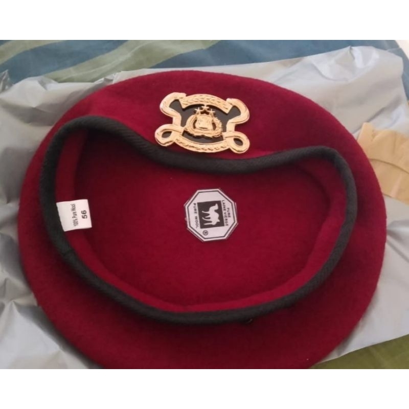 Baret reserse/baret Reskrim merah maroon