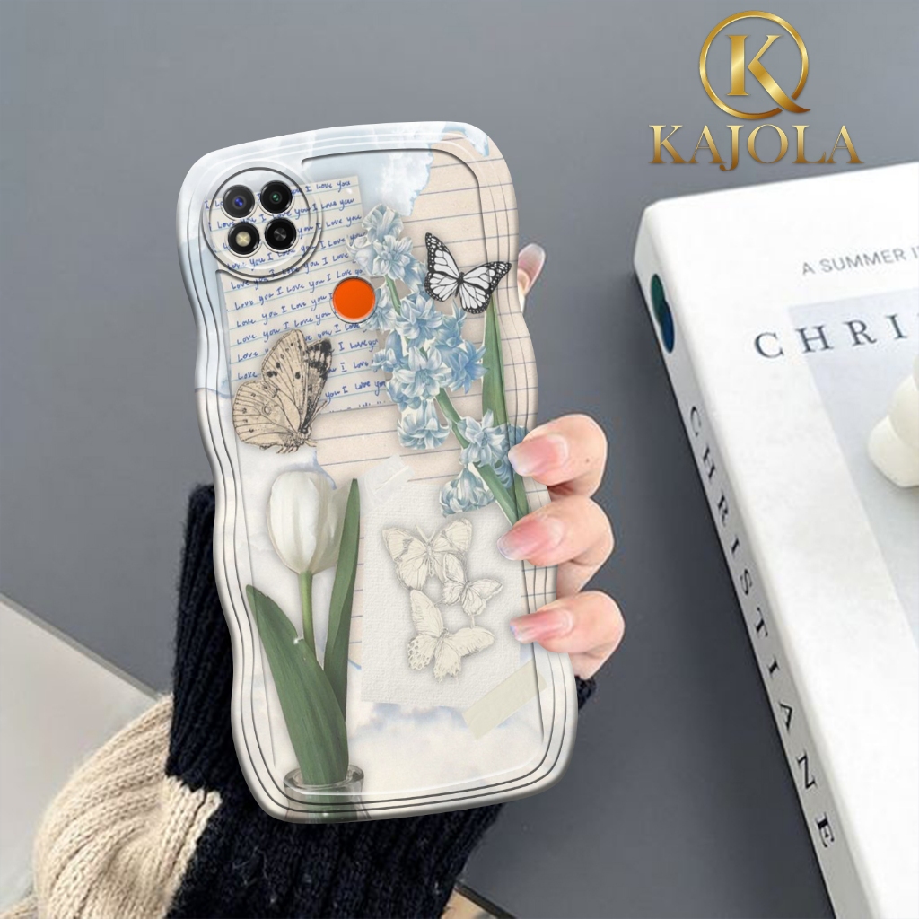Case Hp XIAOMI REDMI 9C GELOMBANG Motif Aesthetic Bahan Softcase silicon Lentur - Skin / Casing Hand