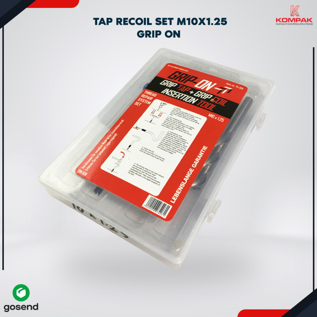 TAP RECOIL SET GRIP-ON M10x1.25 / GRIP ON M10 x 1.25