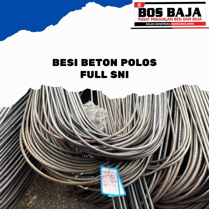 Besi Beton Polos Full SNI 8mm