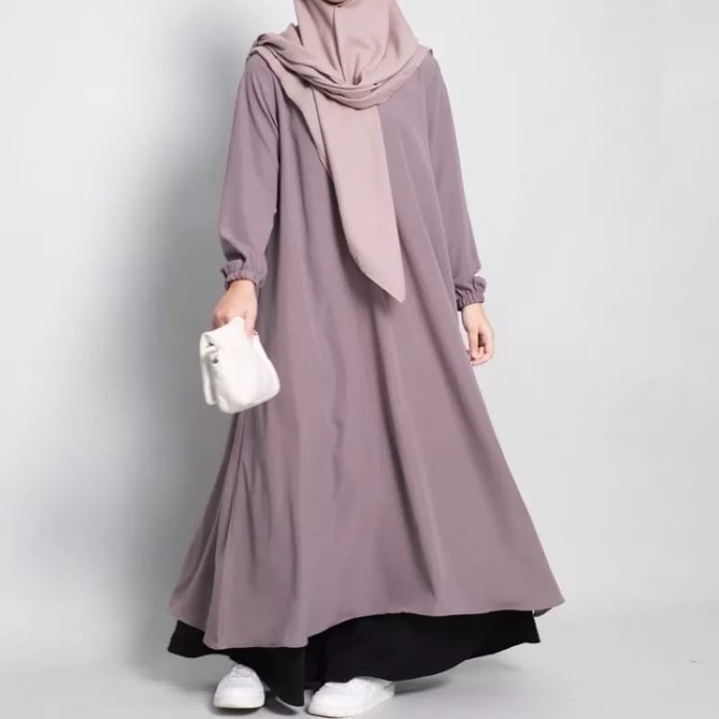 gamis terbaru pakaian wanita gamis wanita gamis putih maxi dress gamis dewasa gamis brukat L2S5 KEKI