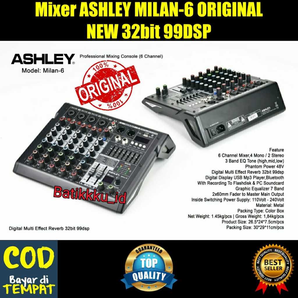 Mixer Audio ASHLEY MILAN 6 MILAN6 ORIGINAL 6CH NEW 32bit 99dsp