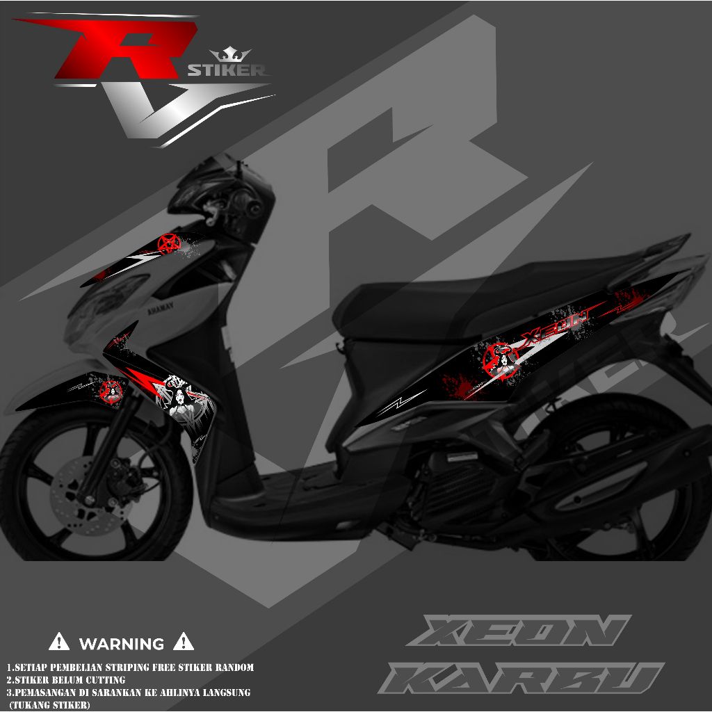 STRIPING XEON KARBU/STIKER XEON RC/STRIPING VARIASI XEON KARBU