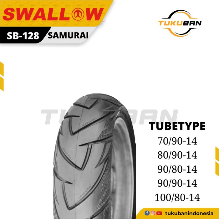 Ban Luar Motor Swallow SB-128 SAMURAI Ring 14 Tubetype