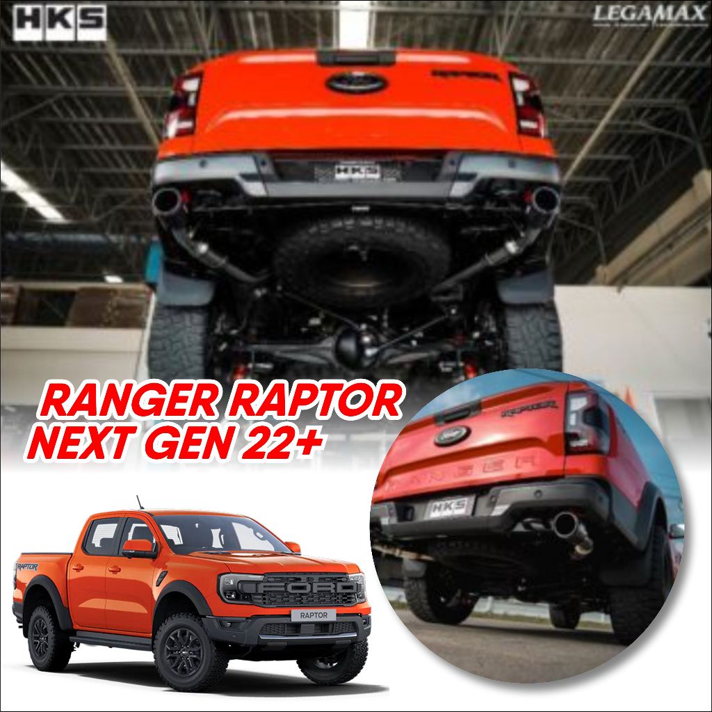 Aksesoris Muffler Exhaust Knalpot HKS LEGAMAX RANGER RAPTOR NEXT GEN 22+Dual Carbon Tail 31021-ZA015