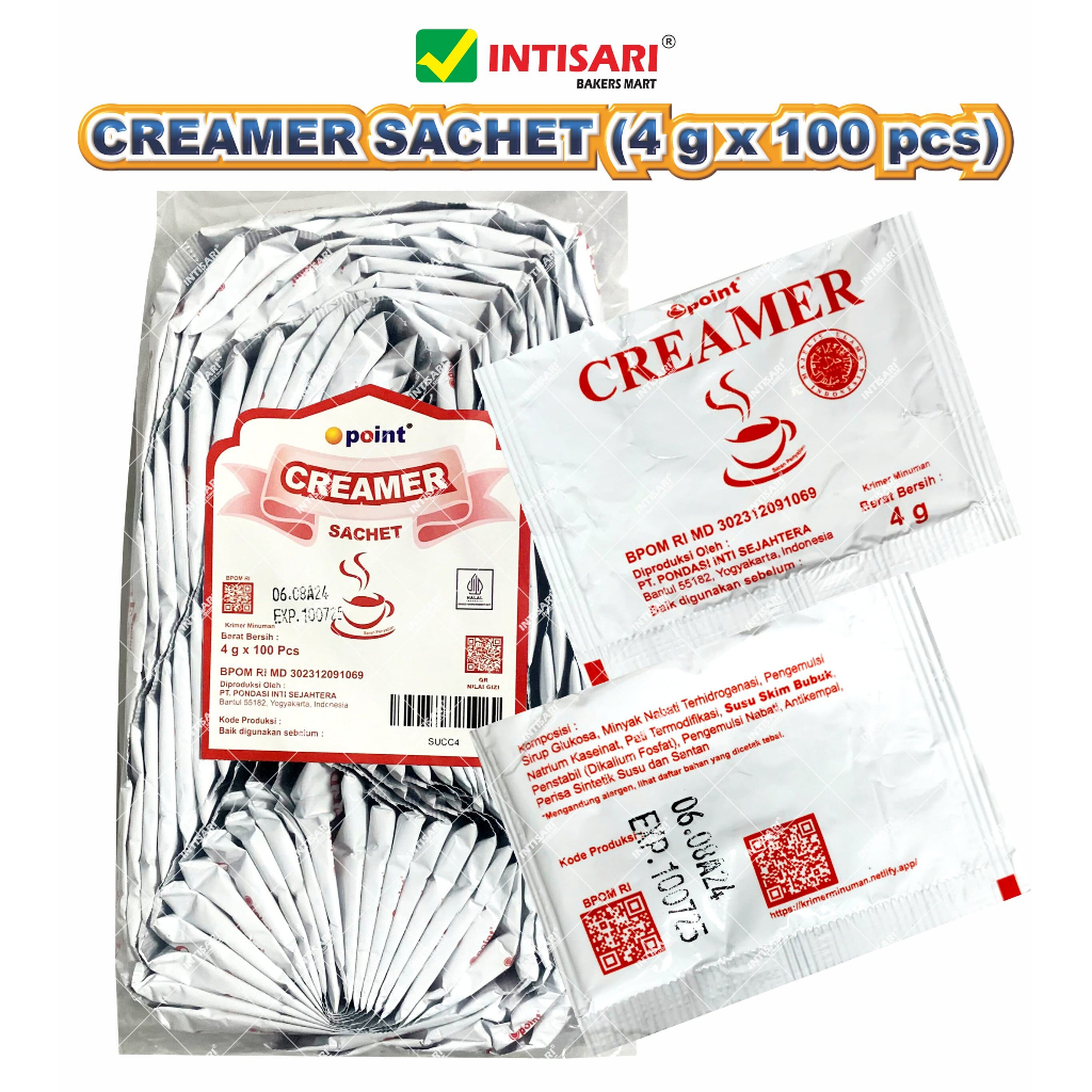 

[ISI 100 PCS] CREAMER SACHET 4 G