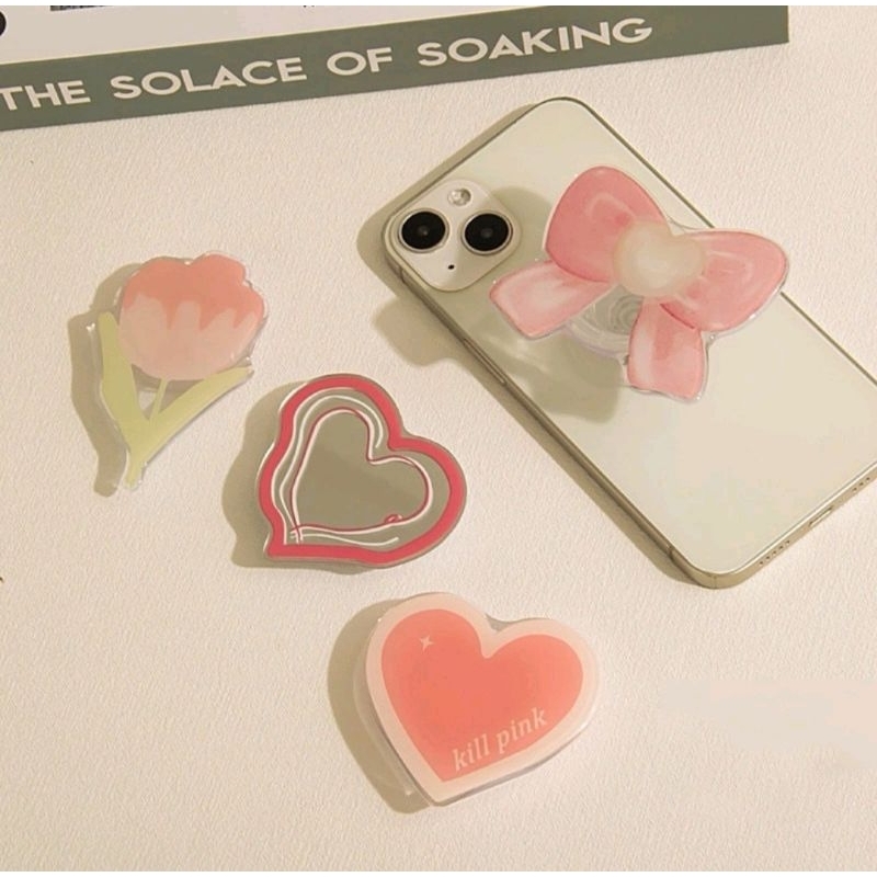 3D Barbie Ins Korea pita pop Socket GLITER GRIPTOK PHONE HOLDER / PHONE GRIP/ POPSOCKET HOLDER