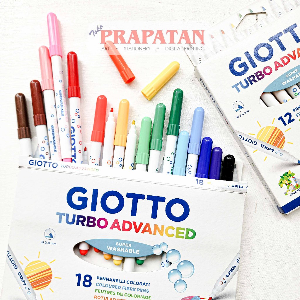 

Giotto Turbo Advanced Fine Tip Felt Pens | Pena Warna