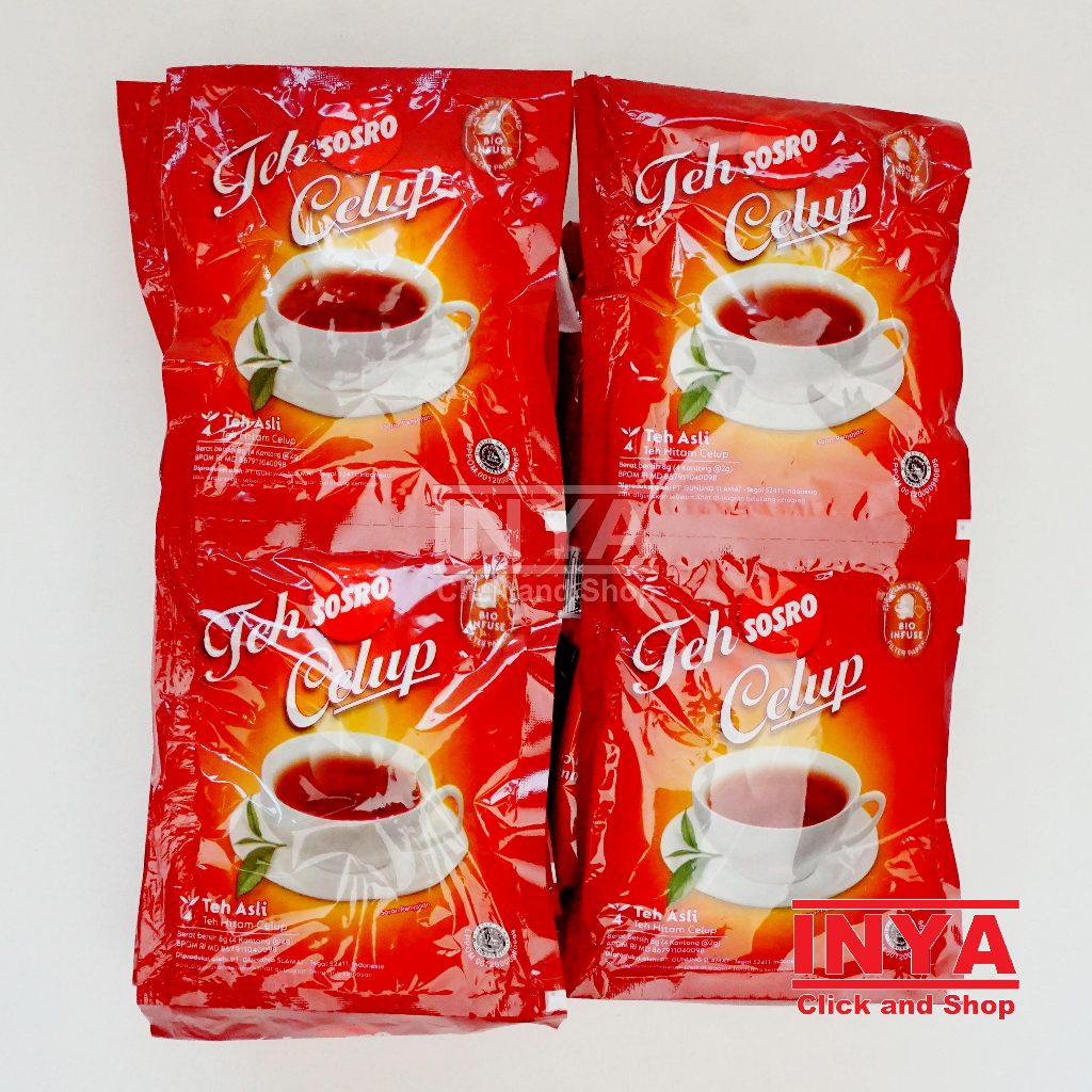 

Teh Sosro Celup Teh Asli 20x4 Kantong Pack - Teh Hitam Celup - Tea