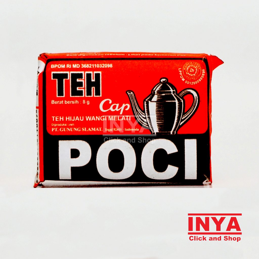 

Teh Cap Poci Teh Hijau Wangi Melati Poci Coklat 8gr - Daun Teh - Tea